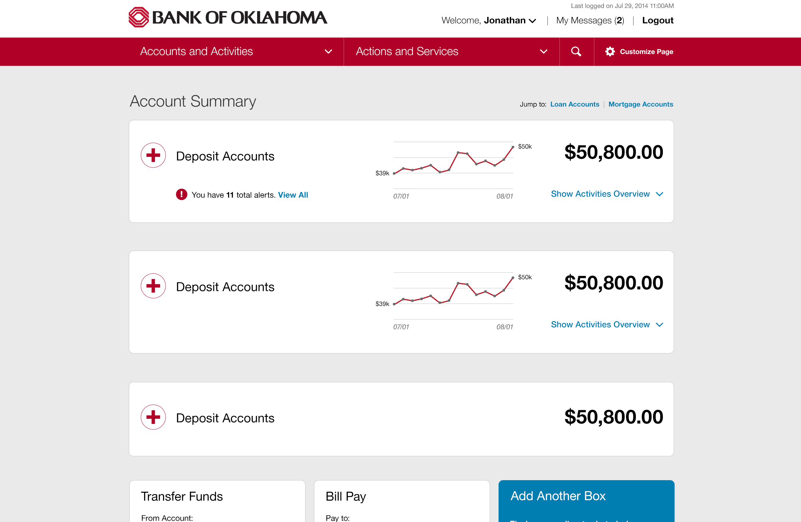 Bank of Oklahoma Screenshot